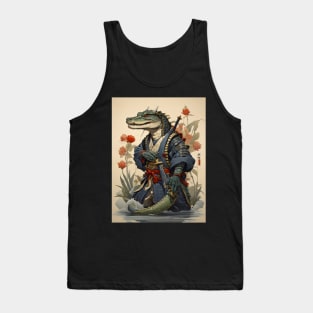 Japanese crocodile samurai Tank Top